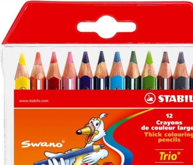 Actual product image STABILO Trio thick short triangular crayon (Multicoloured, 12 x)