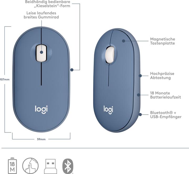 Produktbild Logitech Pebble M350 (Kabellos)