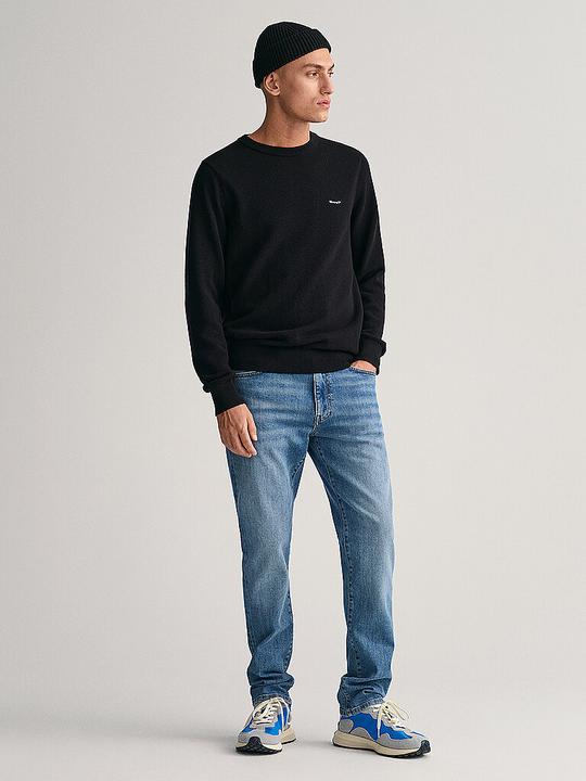 Image du produit GANT Cotton Pique Pullover Crew Neck Black (S, L, 3XL)