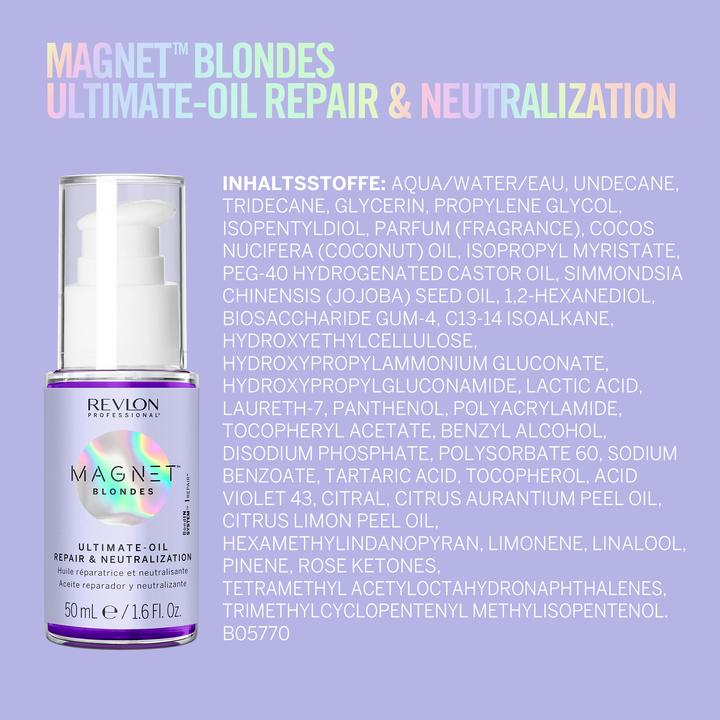 Produktbild Revlon Professional Magnet™ Blondes Ultimate-Oil - Repair & Neutralization (50 ml)