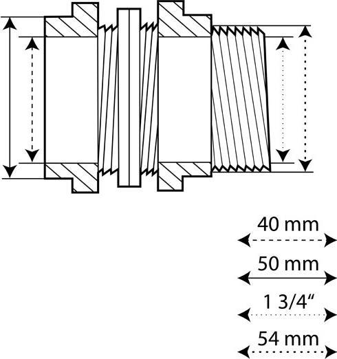 Produktbild Koi-Breeder PVC-U Tankdurchführung