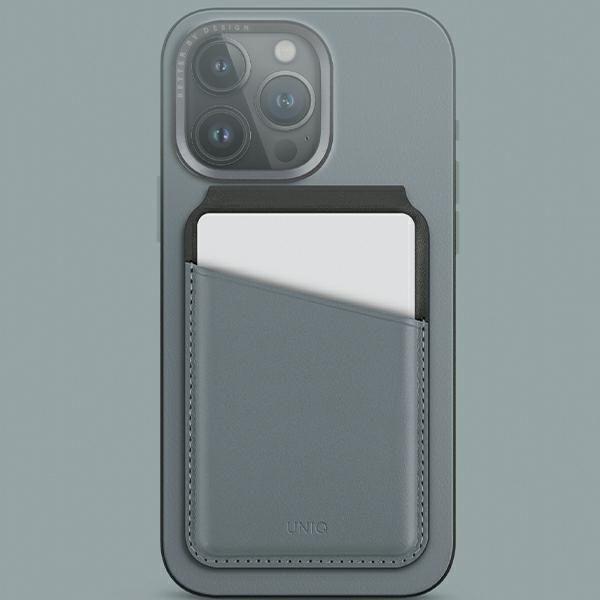 Image du produit Uniq Lyden DS magnetyczny portfel RFID i stojak na telefon niebiesko-czarny/washed blue-black