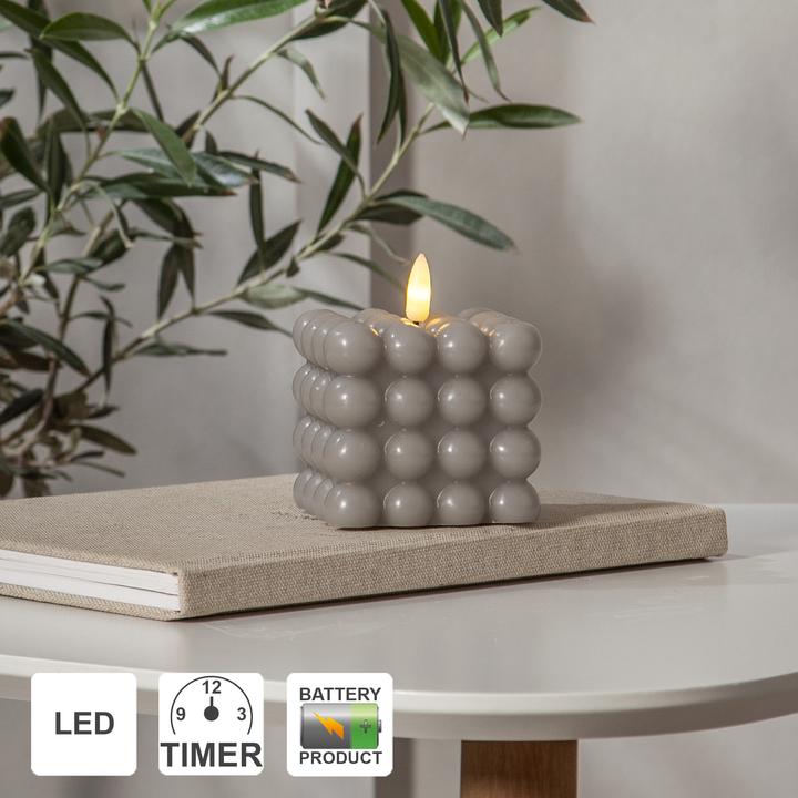 Image du produit Star Trading Bougie à bulles | Bougies LED avec fonction minuterie | Bougies LED à flamme vacillante (2 x)