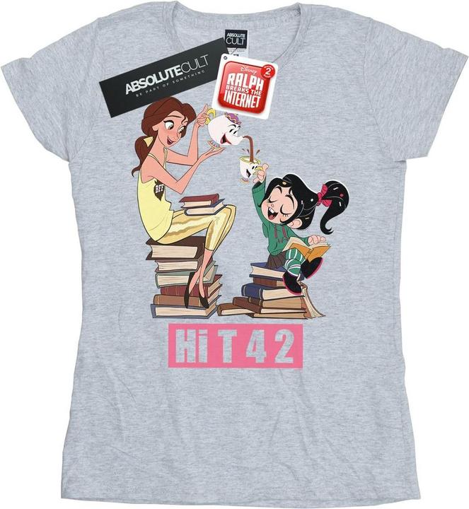 Actual product image Disney Womens/Ladies Wreck It Ralph Belle And Vanellope Cotton T-Shirt (XXL)