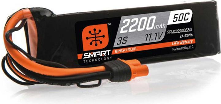 Immagine prodotto Spektrum 2200mAh 3S 11.1V 50C Smart LiPo Batteria IC3 (11.10 V, 2200 mAh)