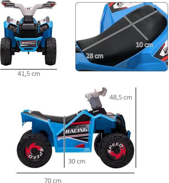 Actual product image Swisshandel24 Electric children's quad bike, electric quad bike, forward, reverse function, 6V, 1.5-3 years, 2.5 (6 V)