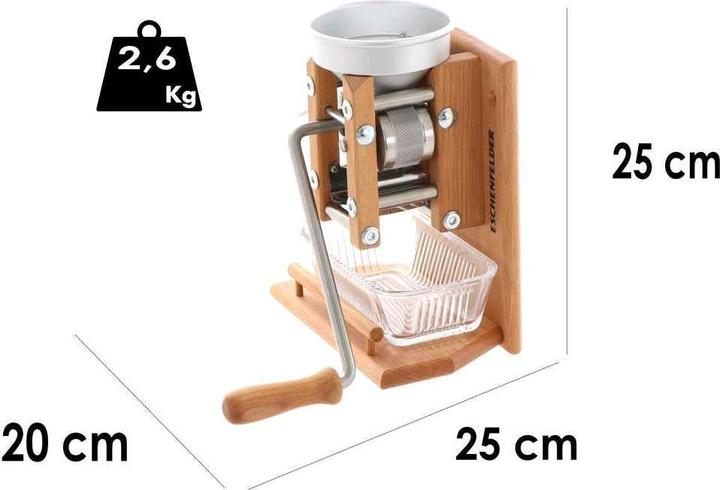 Immagine prodotto Eschenfelder Frantoio per cereali modello a muro con tramoggia in alluminio