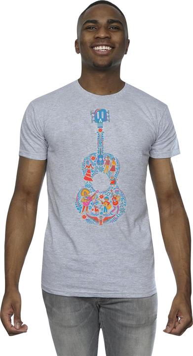 Actual product image Disney Mens Coco Guitar Pattern T-Shirt (L)