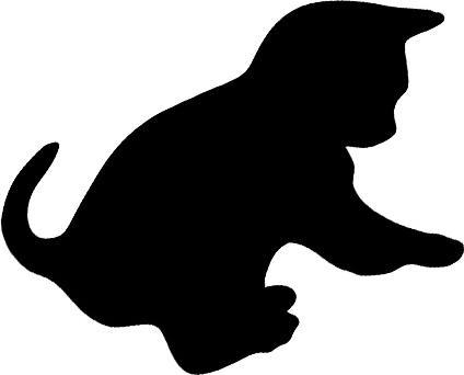 Silhouette Cat (Wandtafel, 46 x 29 cm)