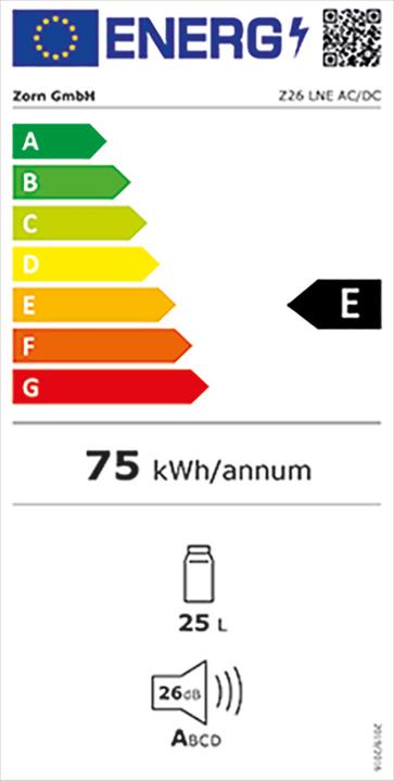 Etichetta energetica Zorn Z26 Dc Px (25 l)