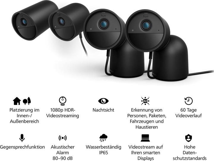 Produktbild Philips Hue Secure kabellose Kamera (1920 x 1080 Pixels)