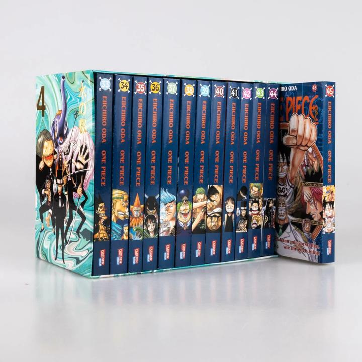 Immagine prodotto One Piece Sammelschuber 4: Water Seven (inklusive Band 33–45) (Tedesco, Eiichiro Oda, Ayumi von Borcke, 2023)