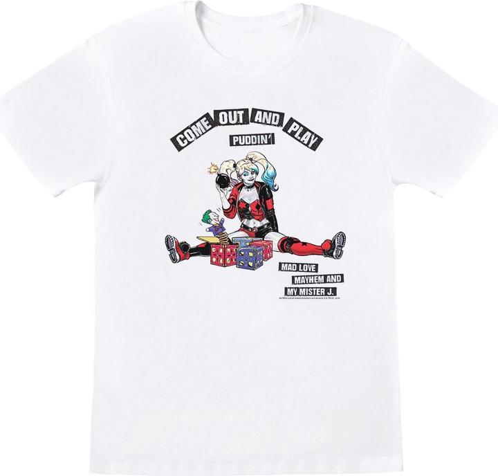 Actual product image Girls Harley Quinn Come Out And Play Cotton T-Shirt (152, 158)