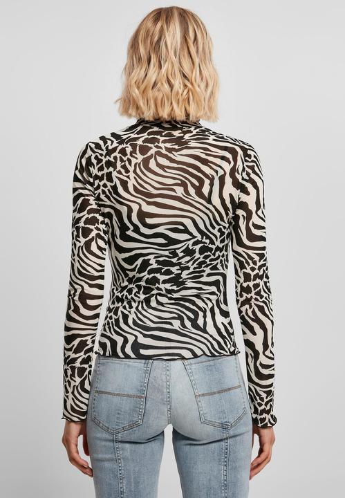 Immagine prodotto Urban Classics Donna AOP Mesh Turtleneck Longsleeve (XL)