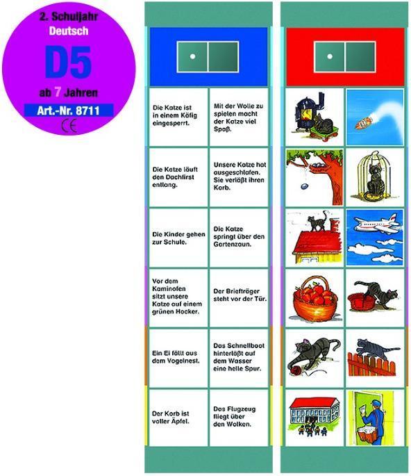 Actual product image Oberschwäbische Magnetspiele 68711 - Set D 5: Reading comprehension - Flocards, Figure game, 1 player, ages 7+ (DE edition) (German)