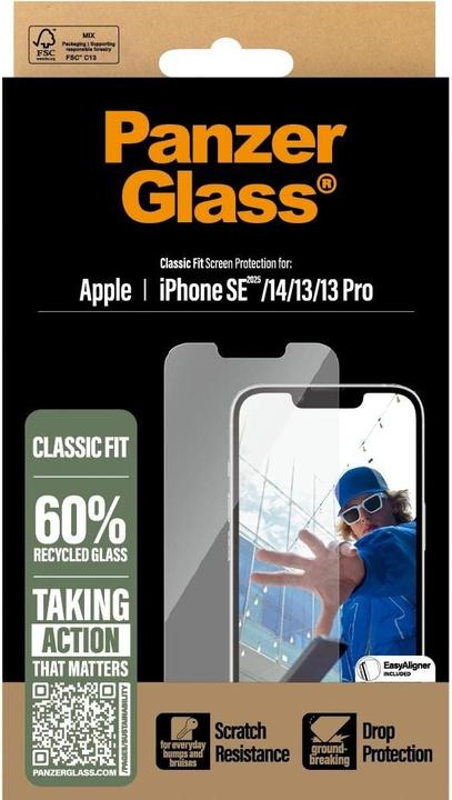 Produktbild PanzerGlass Screen Protector Classic Fit (1 Stück, Apple iPhone 14, Apple iPhone 13, Apple iPhone 16e, Apple iPhone 13 Pro)