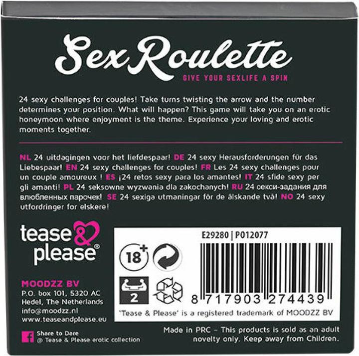 Actual product image tease & please Sex Roulette Love & Marriage (Other, German, Spanish, French, Norwegian, Polish, Dutch, Russian, Swedish, Italian, English)