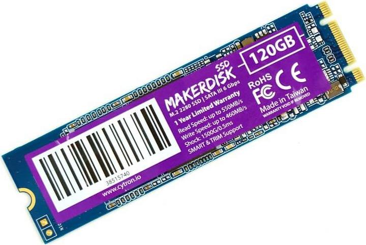 Immagine prodotto Cytron MakerDisk M.2 2280 SSD per Raspberry PI con NOOBS 120GB (120 GB)