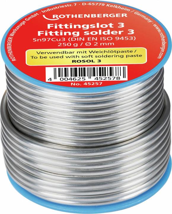 Produktbild Rothenberger Fittingslot 3, 2mm, 250g, Spule