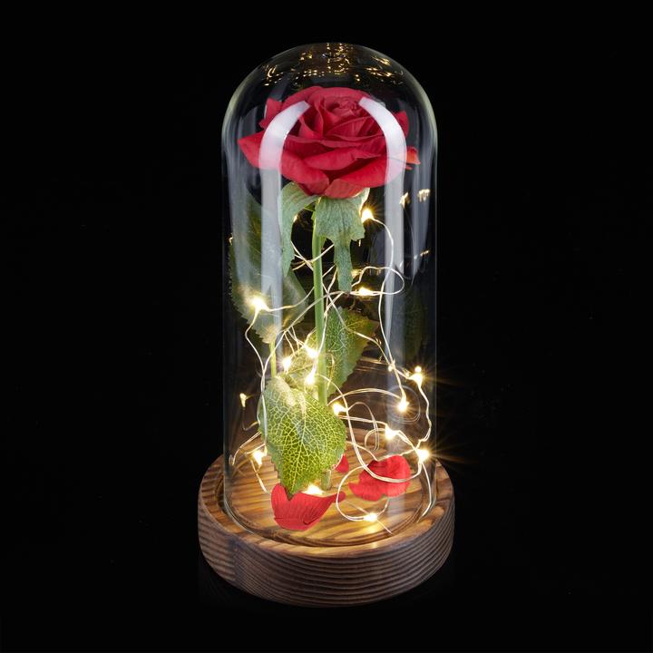 Immagine prodotto Relaxdays Rosa eterna (11 x 11 x 22 cm)