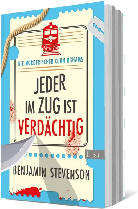 Produktbild Die mörderischen Cunninghams. Jeder im Zug ist verdächtig (Die mörderischen Cunninghams 2) (Deutsch, Stevenson, Benjamin, 2025)