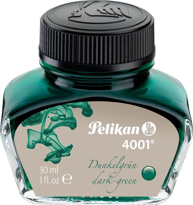 Actual product image Pelikan Ink glass 4001 (Inkwell, Dark green)