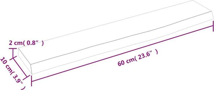 Actual product image VidaXL Lian (60 x 10 x 2 cm)
