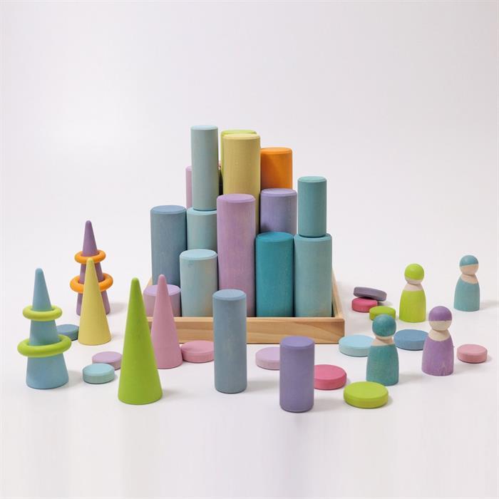 Image du produit Grimm's 10172 Grands rouleaux de chantier Pastel