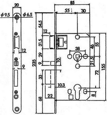 Actual product image Abus Automatic door lock ABTS45551 (Mortise lock)