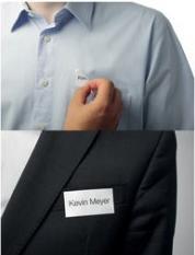 Actual product image Durable Name badges, self-adhesive