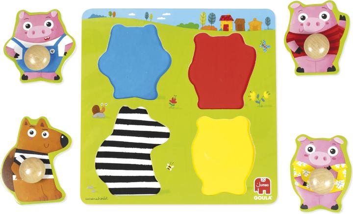 Produktbild Goula Kinder Puzzle aus Holz Three Little Pigs (4 Teile)