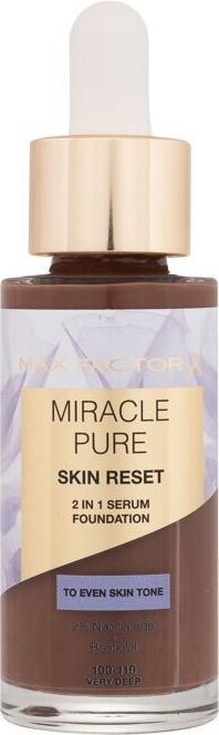 Max Factor Miracle Pure Skin Reset 2in1 Serum Foundation - Makeup 30 ml 100-110 Very Deep (100-110 Very Deep)