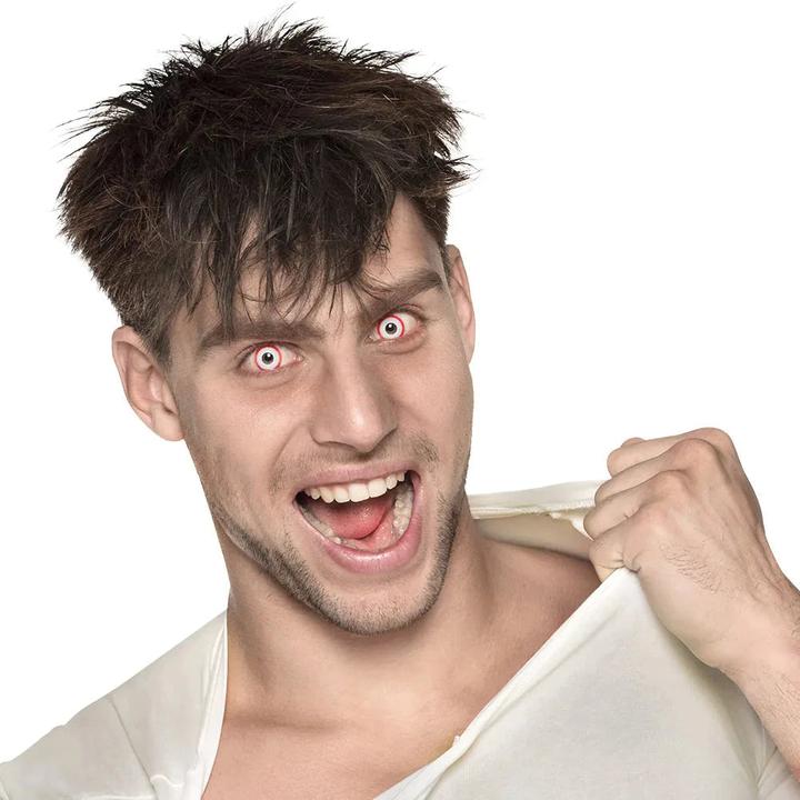 Actual product image Magni Contact Lenses 1 Week Psycho (red-white)