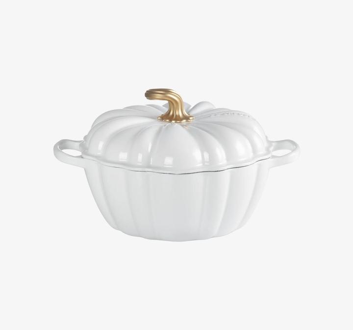 Le Creuset Kürbis Herbst (24 cm, Bräter + Schmortopf, Gusseisen)
