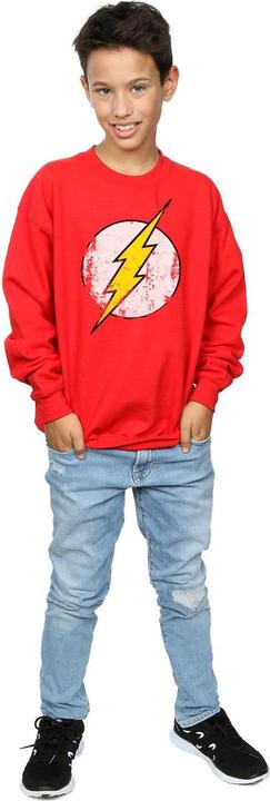Immagine prodotto The Flash Felpa da ragazzo in cotone con logo distressed (128)