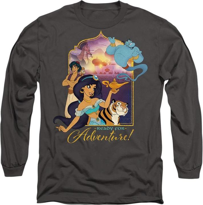 Immagine prodotto Aladdin Are Ready For Adventure Maglietta Jasmine Abu Rajah Genio Adulto Unisex (L)