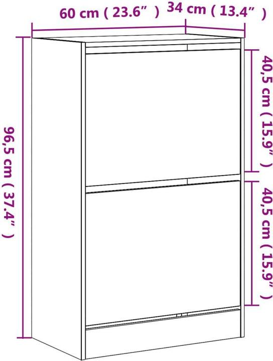 Produktbild VidaXL Nalani (60 x 34 x 96.5 cm)