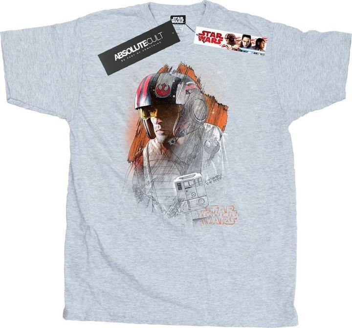 Immagine prodotto Star Wars The Last Jedi Poe Dameron Brushed Maglietta Uomo (XL)