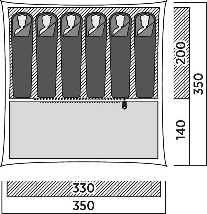 Image du produit Easy Camp Tente dôme Camp Shelter, 6 personnes (Tente igloo, 12 kg, 6 personnes)