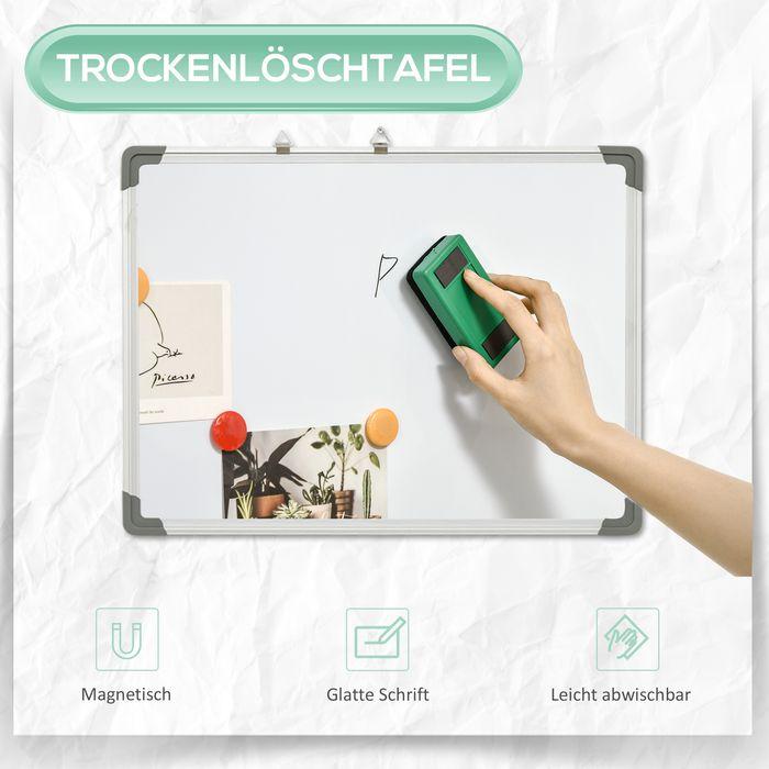 Image du produit Swisshandel24 Tableau blanc magnétique Tableau magnétique avec 4 marqueurs 1 gomme 10 chevalets magnétiques