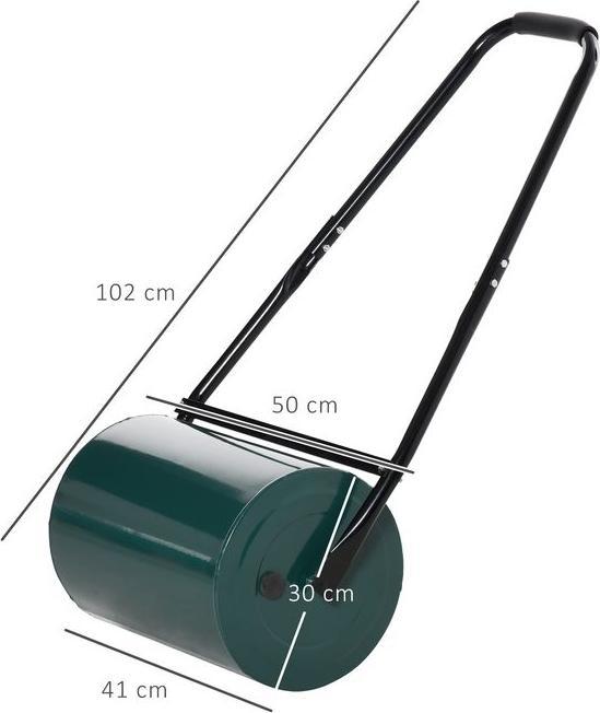 Actual product image Swisshandel24 Lawn roller with U-handle Garden roller Garden roller 30 cm diameter 30 L water/sand filling 41 cm