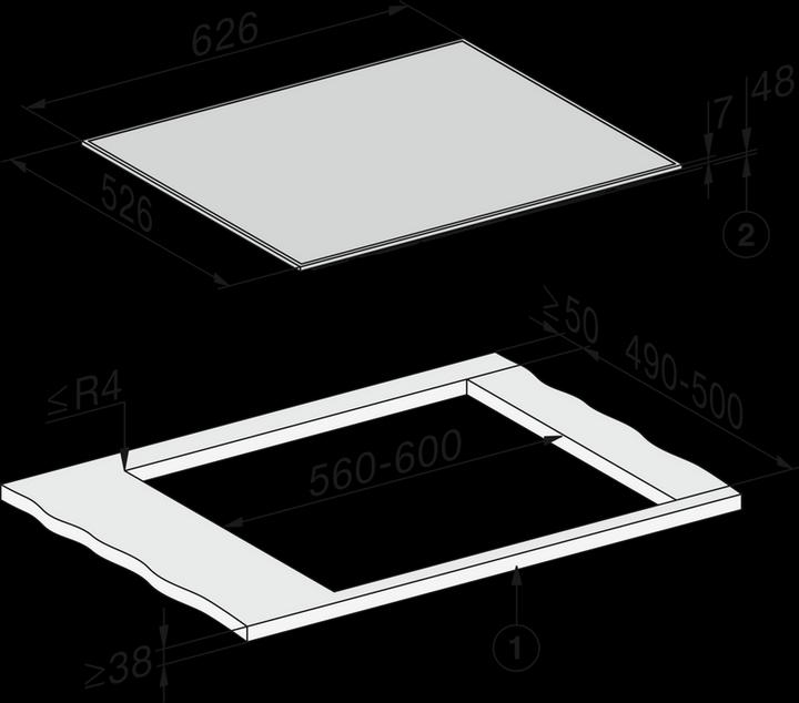 Produktbild Miele Kochfeld KM 7061 FR Edelstahl