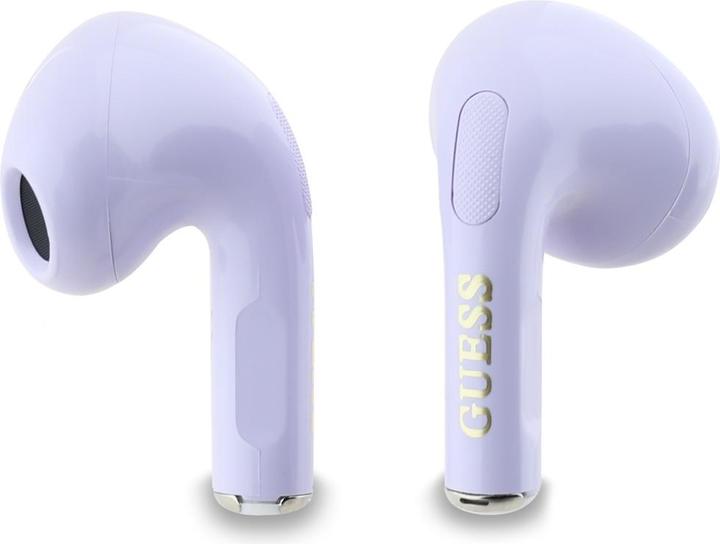 Actual product image Guess TWS Glossy Effect Printed Classic Logo & Charm Headphones - Lavender (4 h, Wireless)