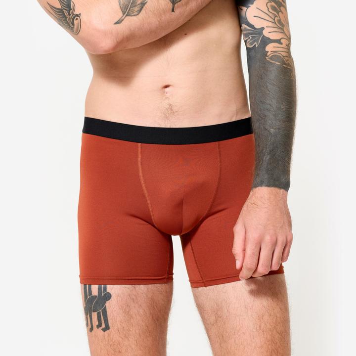 Image du produit Decathlon Lot de 3 boxers respirants en microfibre Homme, noir/bleu/rouge (XL)