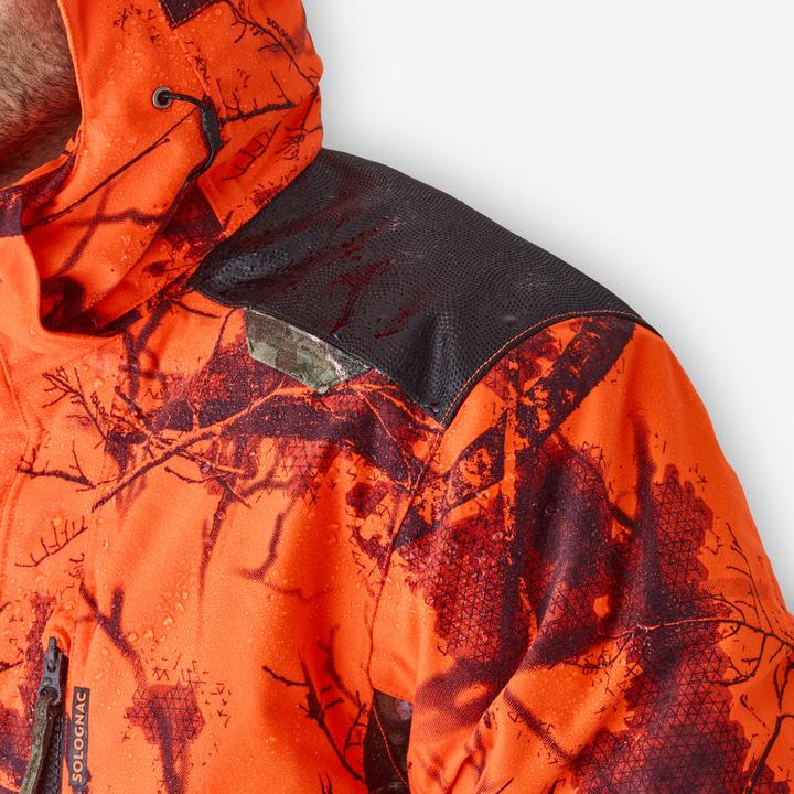 Image du produit Solognac Chasse Silent Warm Waterproof Jacket Neon Treemetic Hide 500
