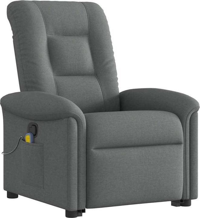 Actual product image VidaXL Massage chair with stand-up aid dark grey fabric