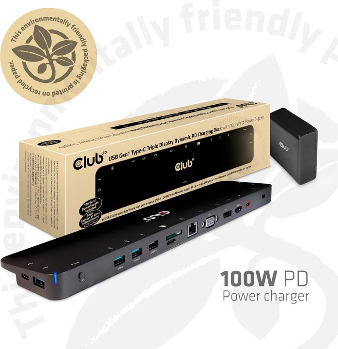 Actual product image Club 3D CSV-1564W100 (USB-C, 1 Ports)