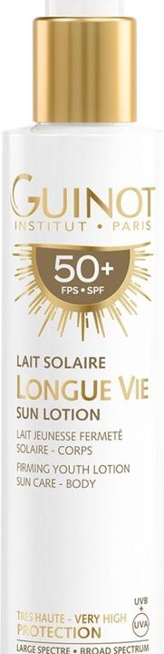Actual product image Guinot Lait Solaire LONGUE VIE Jeunesse Fermeté SPF 50+ 150ml (Sun lotion, SPF 50+, 150 ml)
