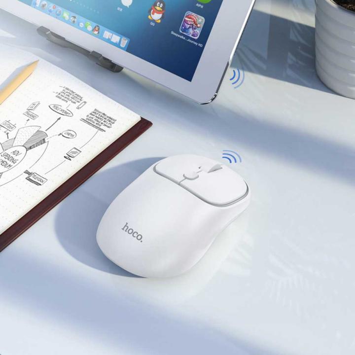 Image du produit Hoco Souris BT GM25, 1600DPI, blanche (Sans fil)