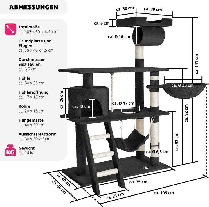 Image du produit tectake Marcel (141 cm, Noir)